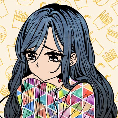 manga woman sad