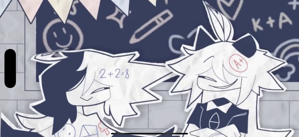 FPE OC maker - fpe game - Two original characters in the Fundamental Paper Education sketchbook art style from the FPE OC Maker app