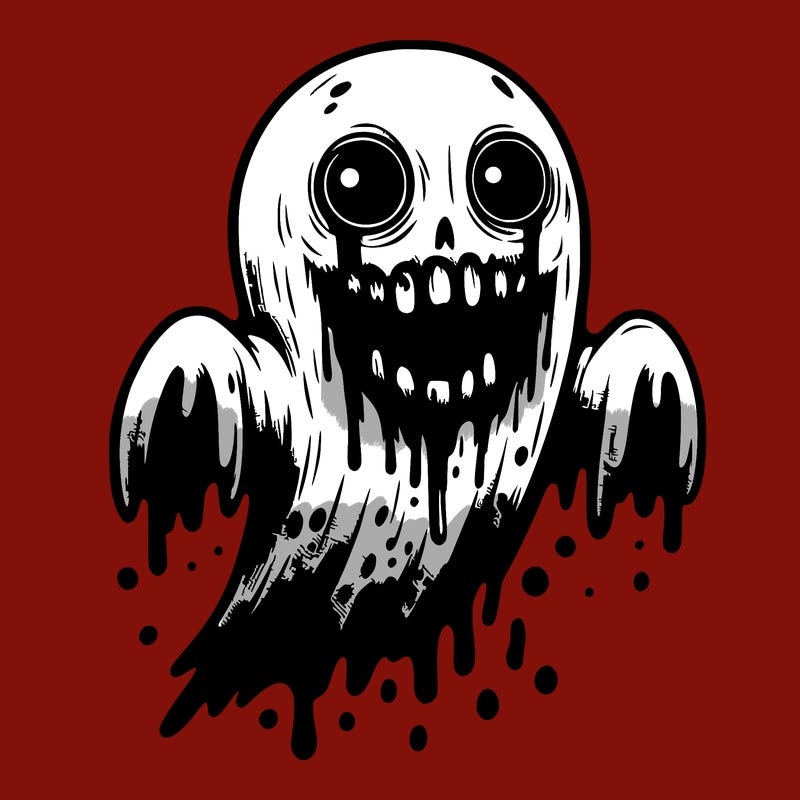 realistic creepy ghost with blood scary