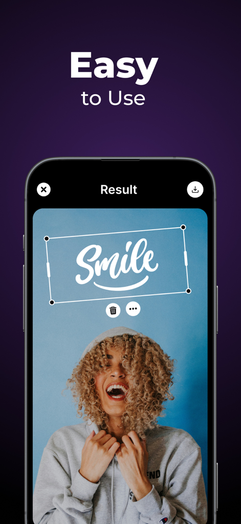Pixelate - AI Photo Enhancer - Mobile app interface of Pixelate showing an easy to use photo editing screen with a graphic overlay