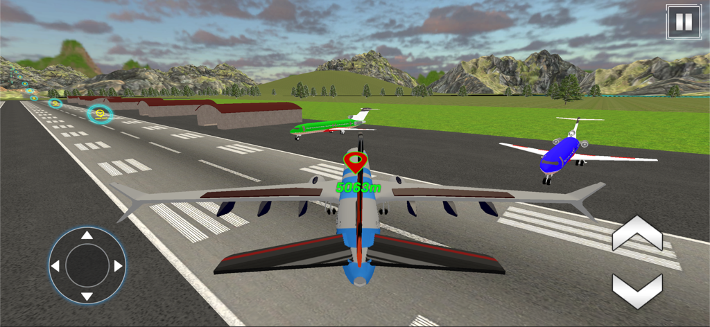 Sky Pilot 2025: Real Flight - Airplane on a runway in Sky Pilot 2025 flight simulator