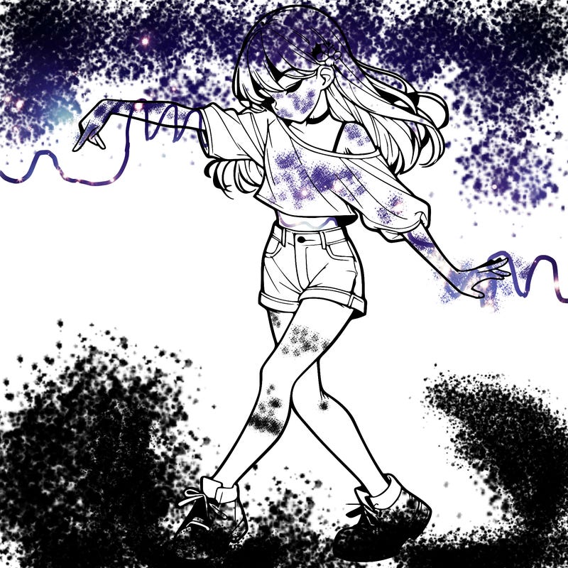 realistic girl danceing