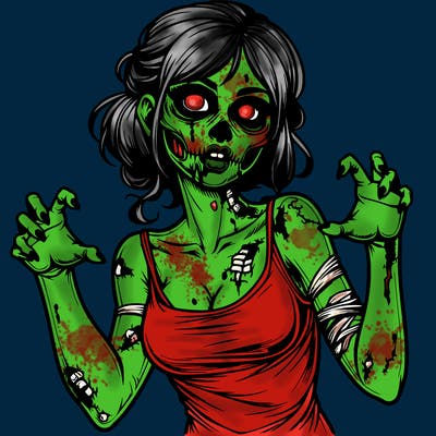 realistic zombie girl