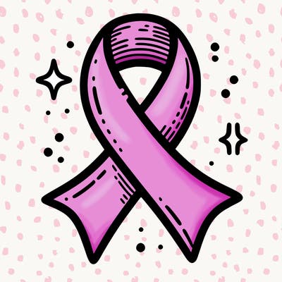 ribbon symbol of national breast cancer awareness month