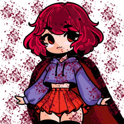 cute femboy with short, fluffy hair that softly frames their face, wearing a cropped hoodie, paired with a flouncy short skirt, and thigh-high stockings