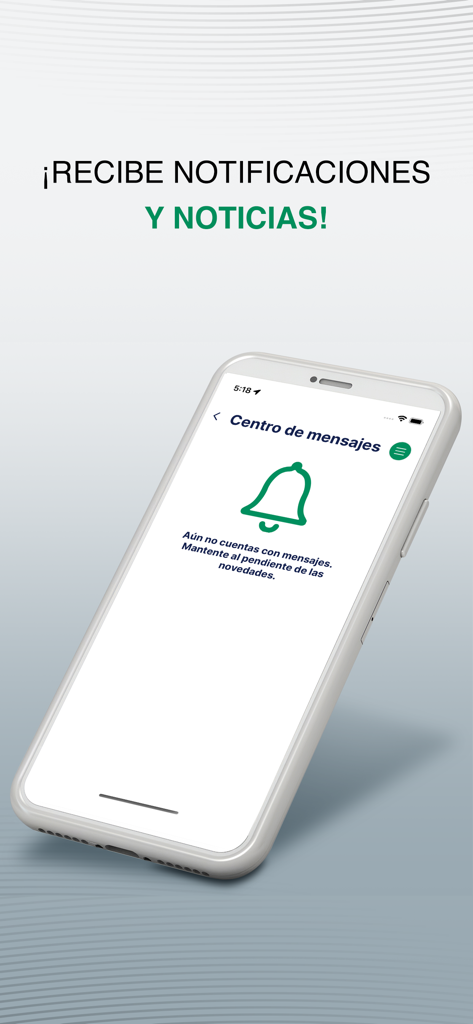 CFE Contigo - Tela de smartphone mostrando a central de mensagens do aplicativo CFE Contigo para notificações e notícias