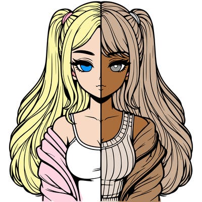 realistic girl split