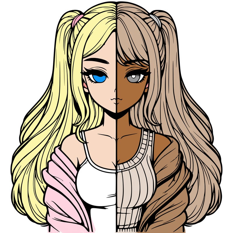 realistic girl split