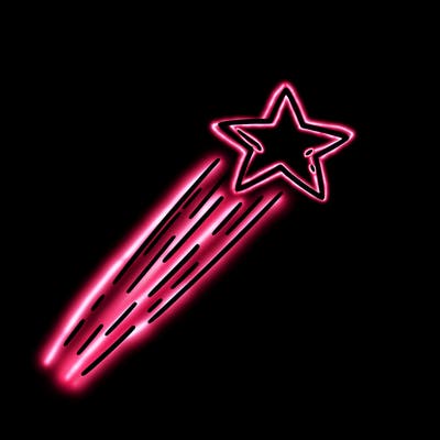 a shooting star in the sky