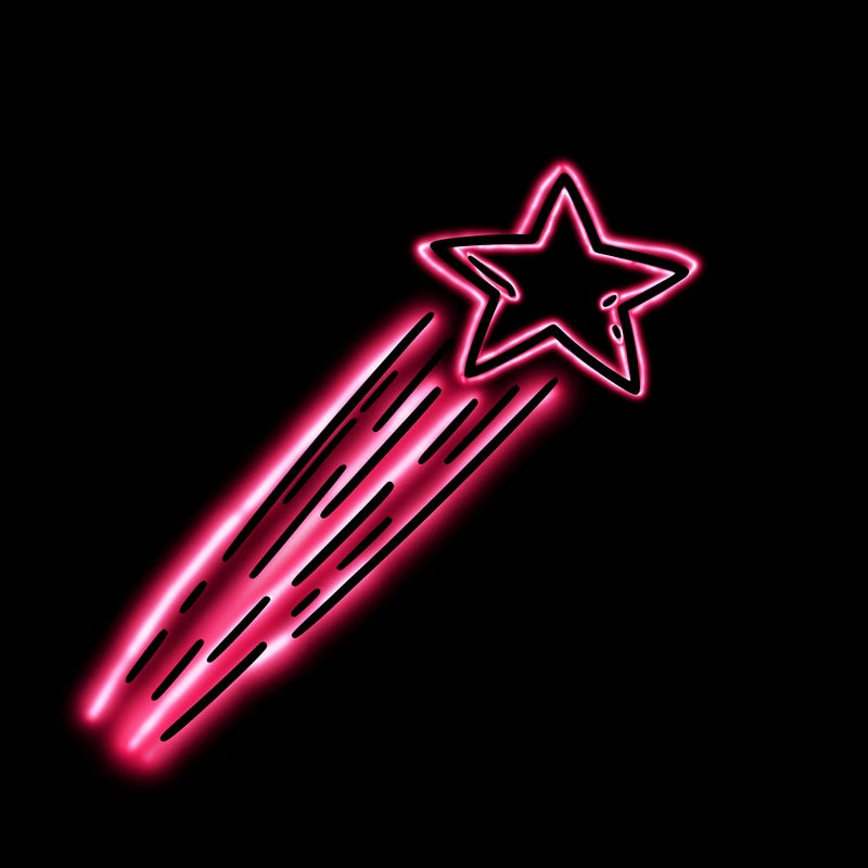 a shooting star in the sky