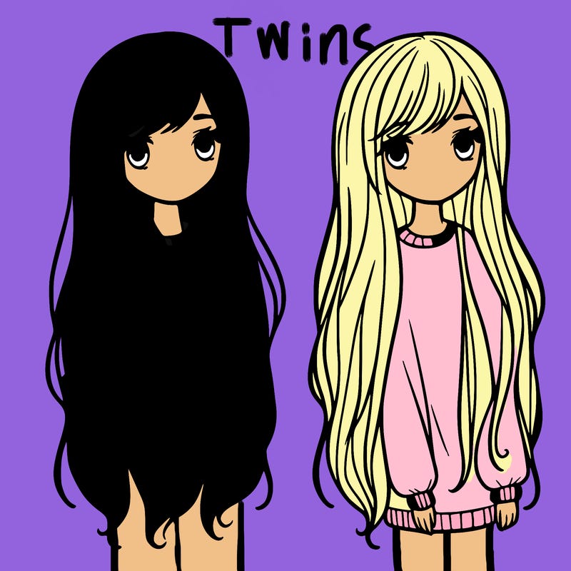 a girl with long hair