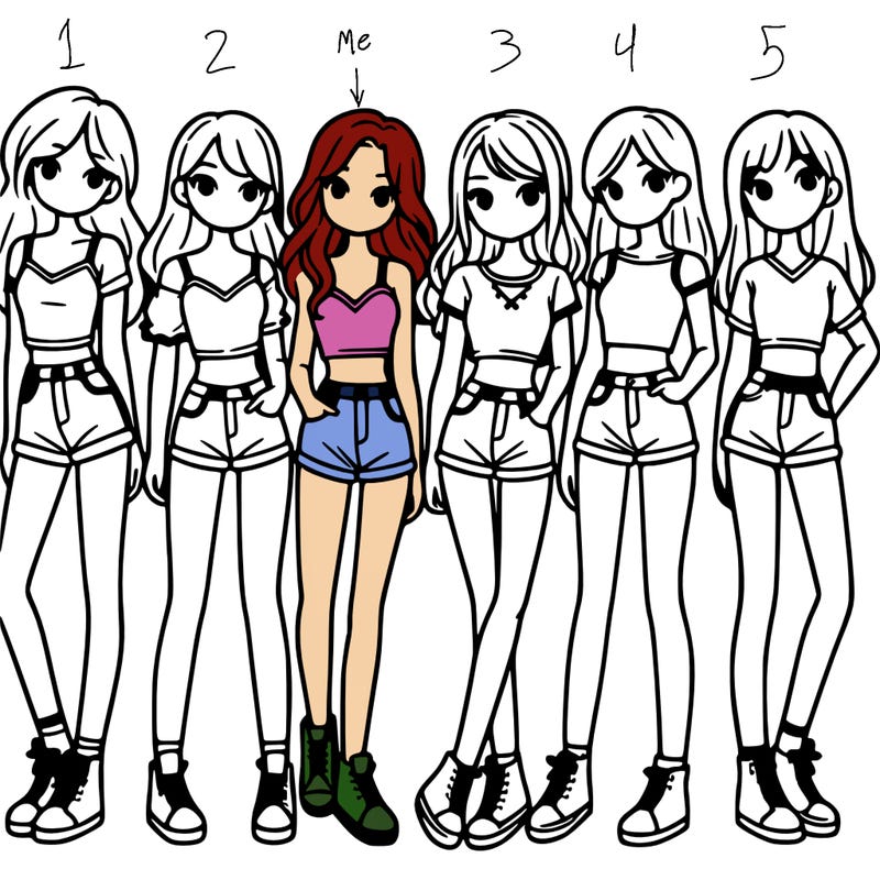 a group of girls wearing crop tops and shorts