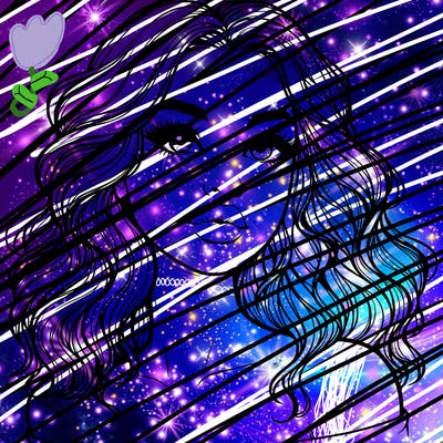 realistic girl with wavy hair and lips