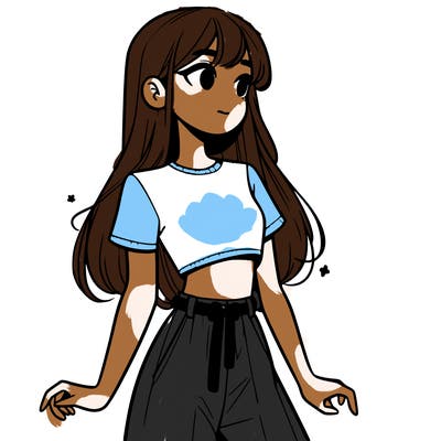 girl in a cute crop top