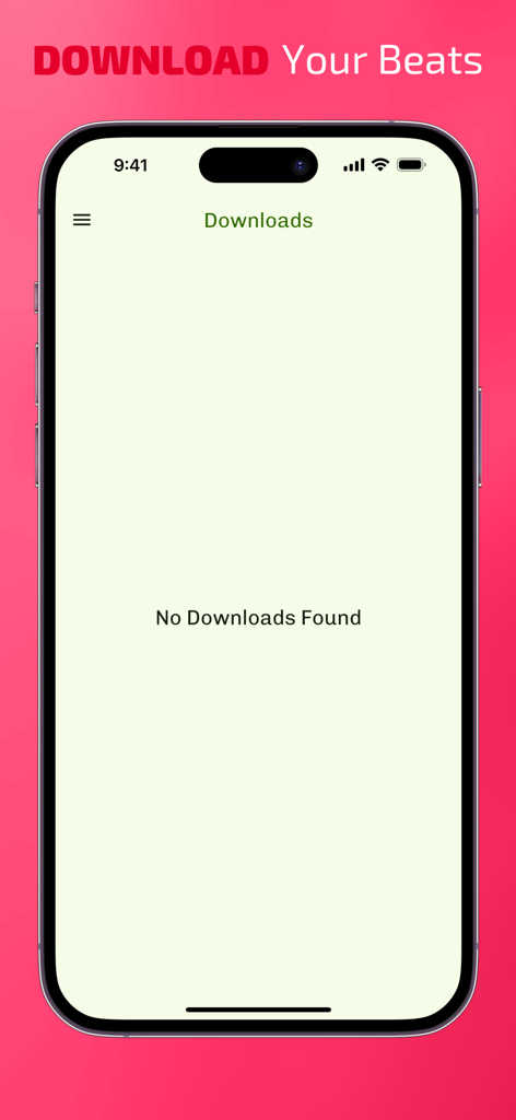 Captura de pantalla de iPhone que muestra la sección de descargas de la aplicación BeatS Hip-Hop y Rap Edition