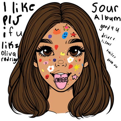 realistic girl with her tongue out