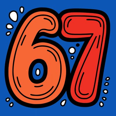 the number 67