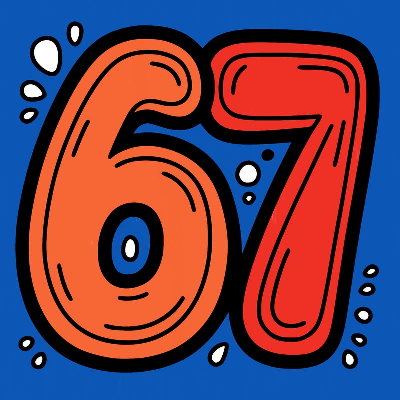 the number 67