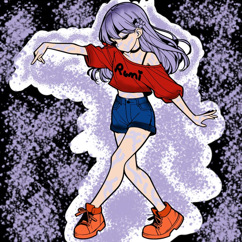 realistic girl danceing