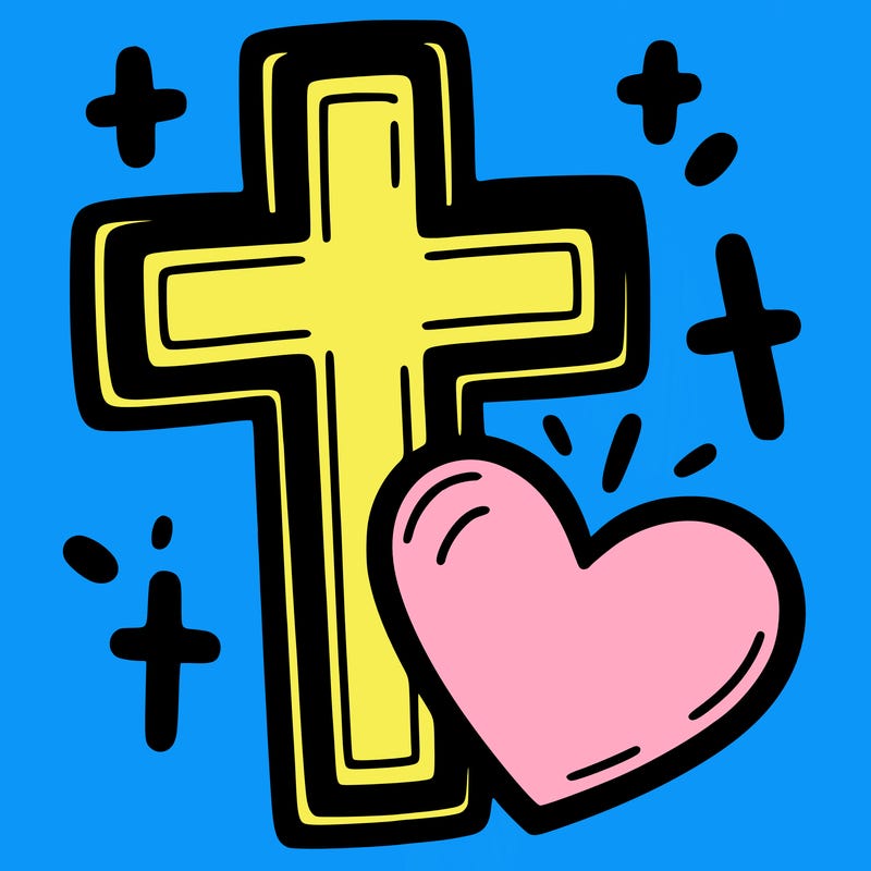 cross and heart