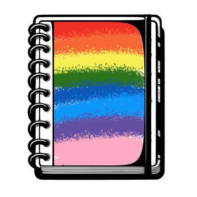 blank, realistic notebook