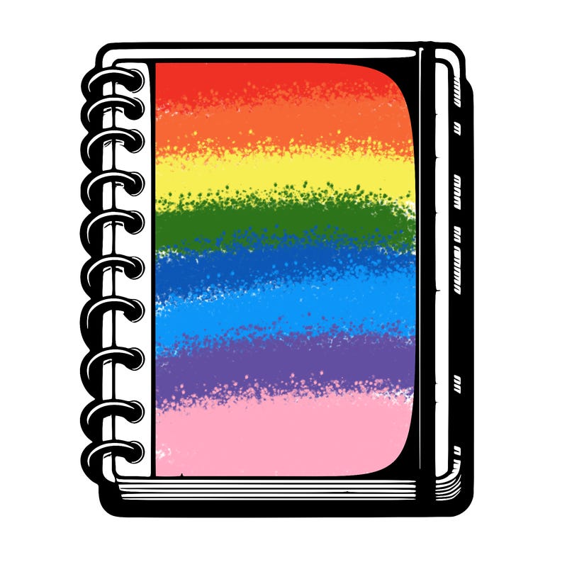 blank, realistic notebook