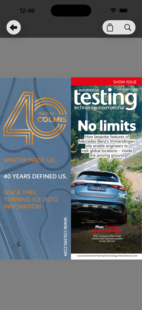 Automotive Testing Technology - Automotive Testing Technology International magazine November 2025 issue cover featuring a Mercedes-Benz