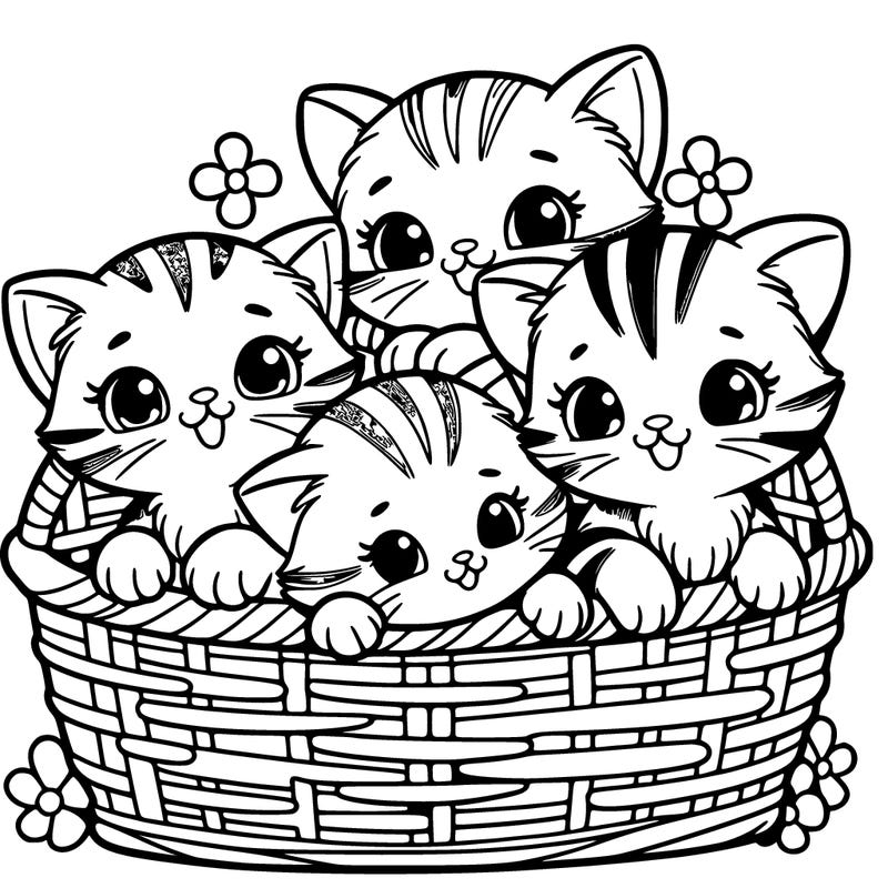 kittens in a basket