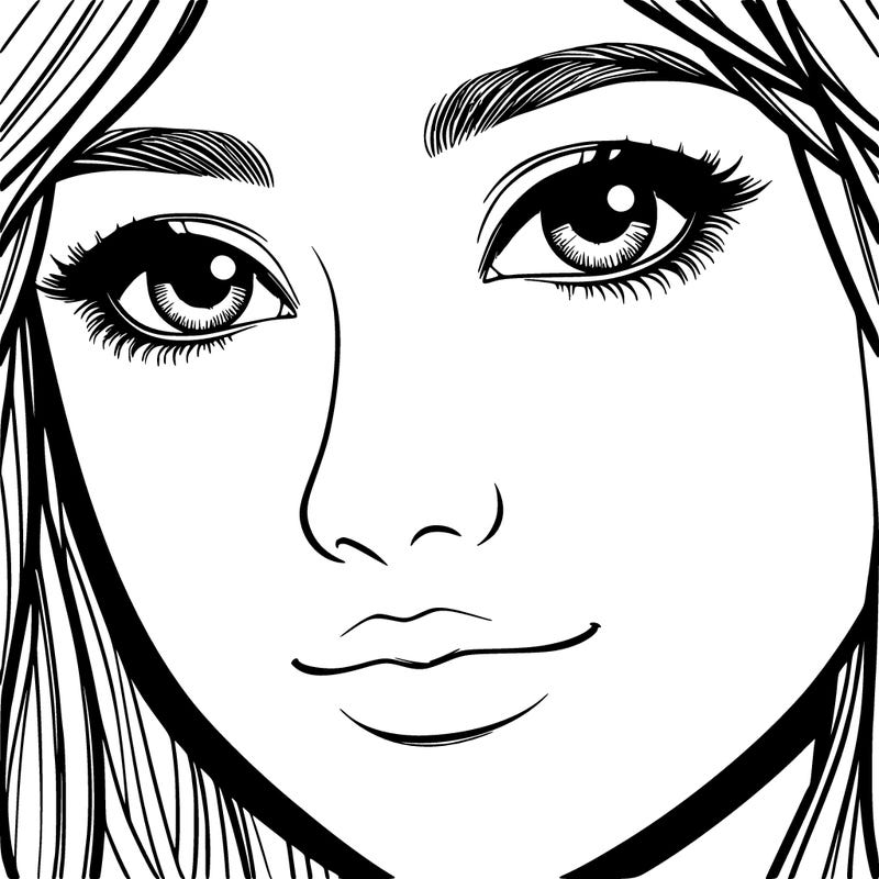 a realistic girl human face