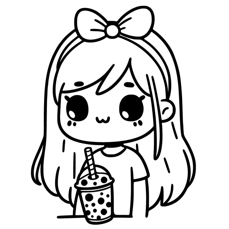 girl with boba
