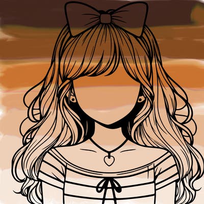 realistic girl no face