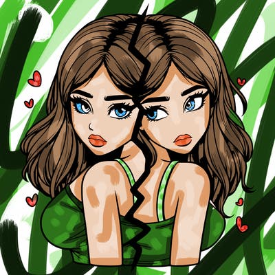 realistic girl split