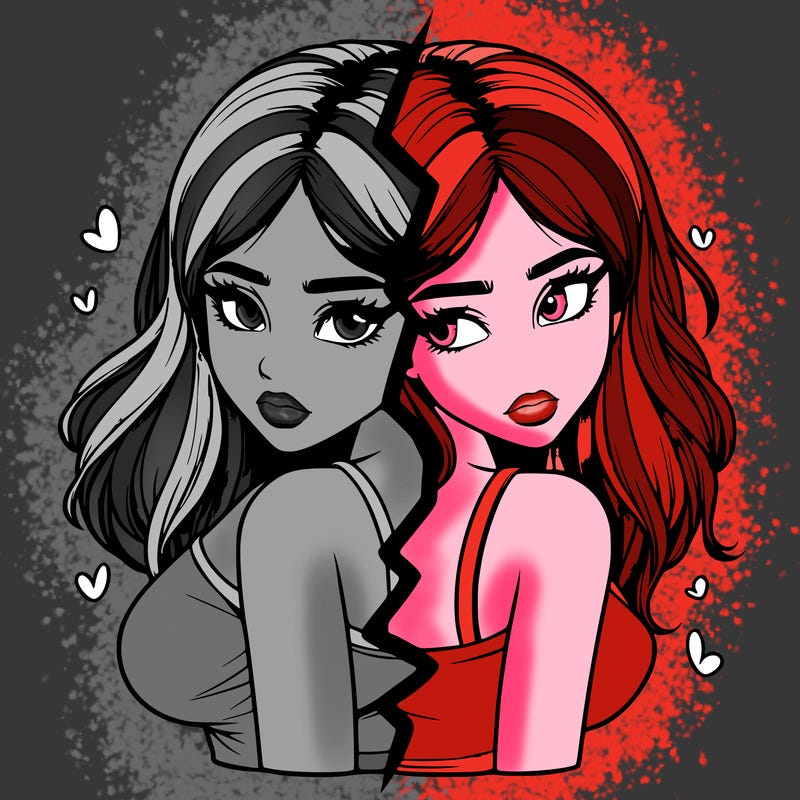 realistic girl split