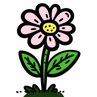 simple flower drawing
