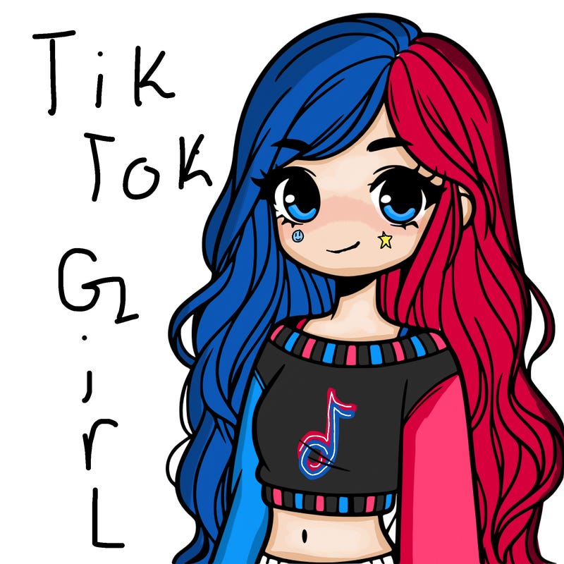 girl with long hair and a crop top with a sweater