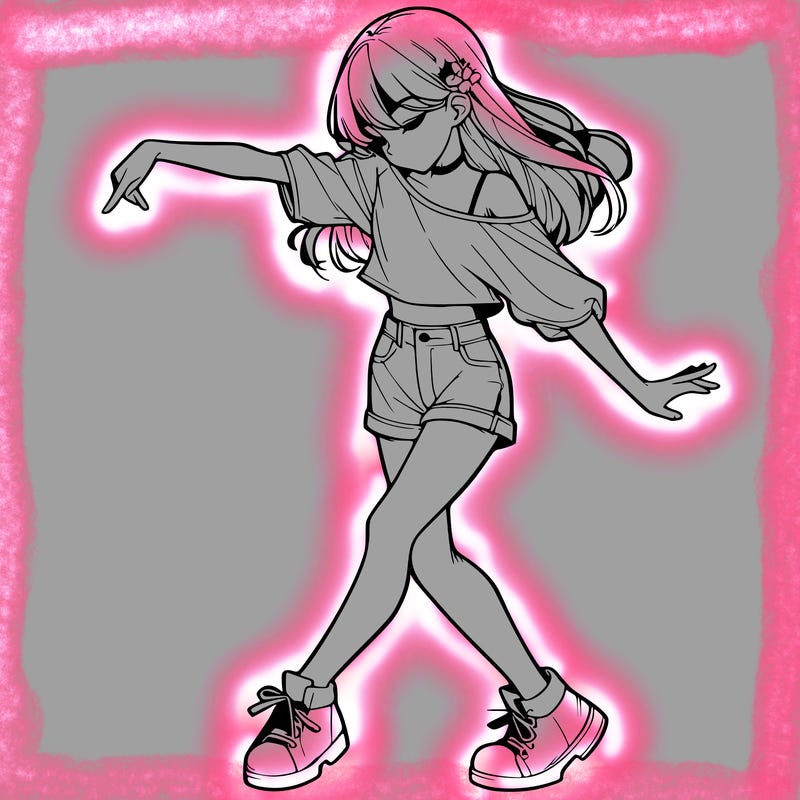 realistic girl danceing