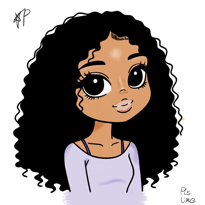 black girl with edges