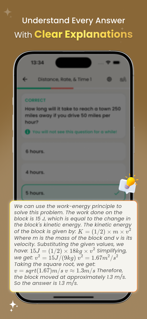 ASVAB Practice Test By ABC - ASVAB Practice Test app interface showing a correct answer and a detailed study explanation