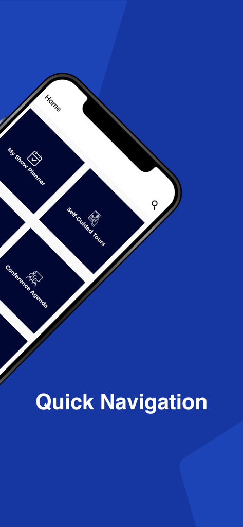 MD&M West 2026 - Smartphone screen displaying the MDM West 2026 app home menu with quick navigation options for show planning and conference agenda