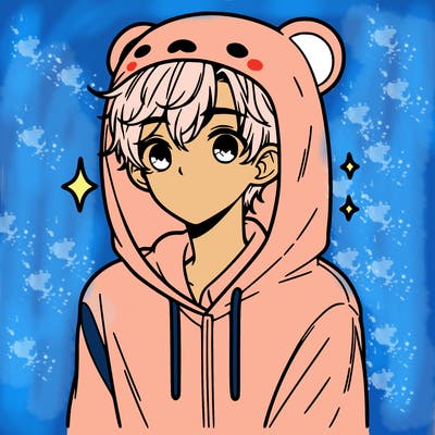 a 17 year old boy in a cute animal hoodie