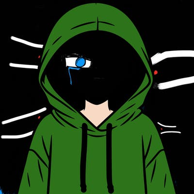 faceless girl in hoodie