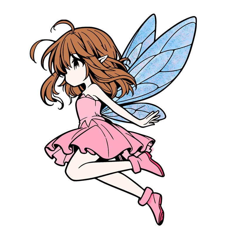 manga fairy flying