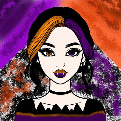 realistic girl with makeup on