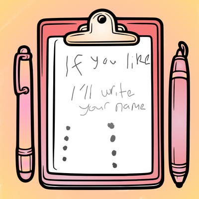 blank clip board with pen