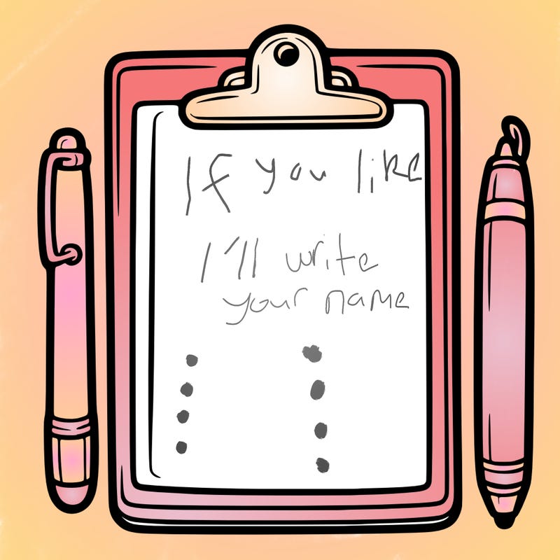 blank clip board with pen