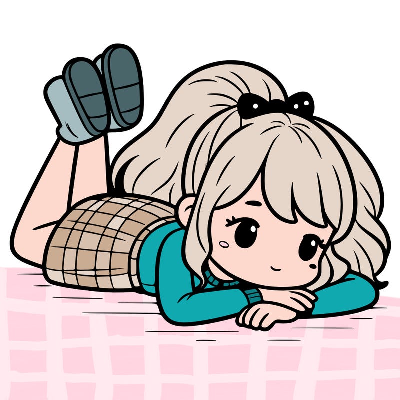 girl laying on the floor