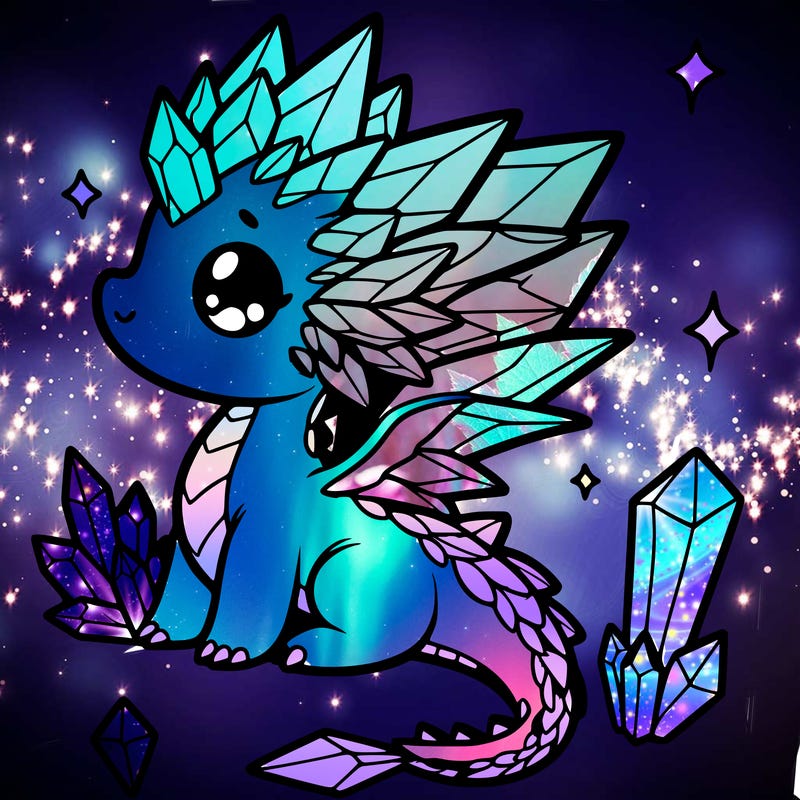 little cute crystal dragon