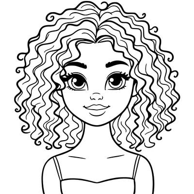 woman with curly hair
