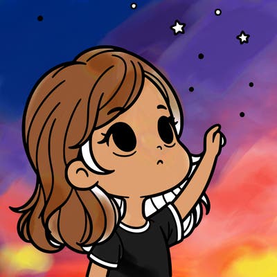 a girl looking in the sky