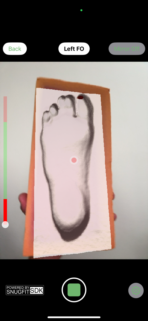 8sole Flex - Interfaz de escaneo 3D de pies de la aplicación 8sole Flex para ortesis.